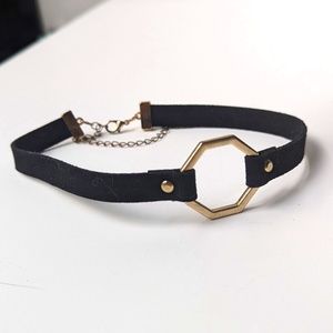 ZARA Black Hexagon Ring Choker